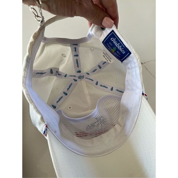 2 Chubbies Adjustable Nylon Rope Hat Blue and White Unisex Baseball Trucker - Picture 6 of 8